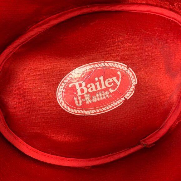Vintage Bailey U-Rollit Dark Brown Velvet Felt Cowboy Western Hat USA - Picture 9 of 13